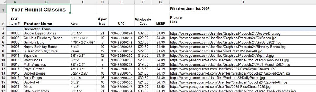 Product Book &amp; Retail Scan Sheets