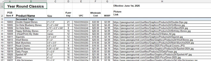 Product Book &amp; Retail Scan Sheets