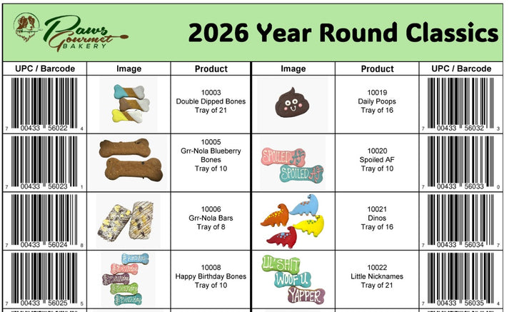 Product Book &amp; Retail Scan Sheets